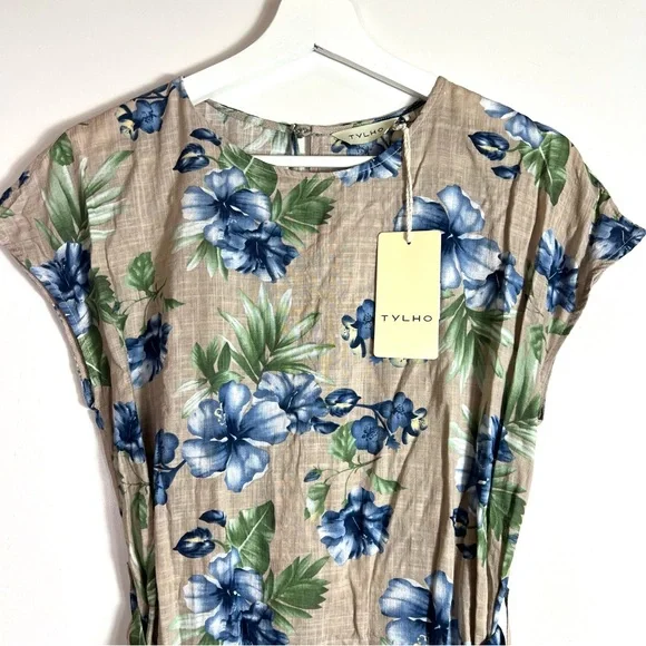 NWT Tylho Floral Cotton Midi Dress Size Small - Picture 5 of 12